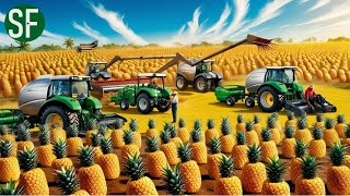 How  American  Farmers Grow and Harvest Millions of Pineapples I Farming Documentary