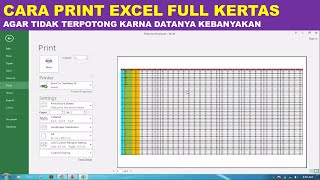 cara print excel full kertas | tutorial microsoft excel