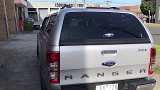 2017 Silver Ford Ranger T6 with UniUte canopy.