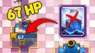 67 HP Vs Lighting - Clash Royale