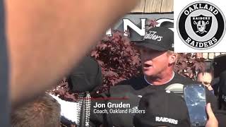 Coach Gruden Meets With Raider Nation.