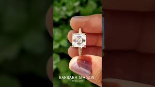 Asscher Moissanite Solitaire Engagement Ring. #solitairering #ytshorts #youtubeshorts #ytviral #yt