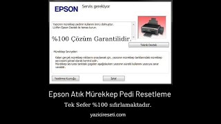 Epson L3110 Atık Mürekkep Ped Resetleme Nasıl Yapılır?