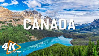 FLYING OVER CANADA (4K UHD) Amazing Beautiful Nature Scenery With Relaxing Music - 4K VIDEO ULTRA HD