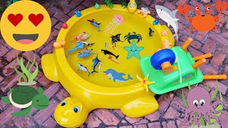 SEA ANIMALS FOR TODDLERS: BLUE CRAB, MANTA RAY, DOLPHIN, WHALE, MARLIN, SEAHORSE, AND OTHERS