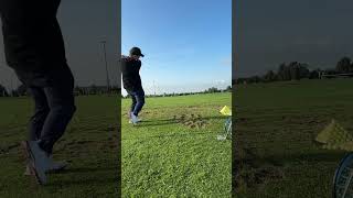 Golf hitting a driver