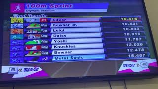 Metal Sonic loses to Silver in 100m Sprint