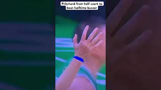 NBA Finals 2024: Pritchard hits half court buzzer beater at the half #nba #highlights #shorts