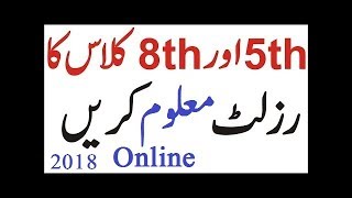 How to Check 5th and 8th Class Result 2018