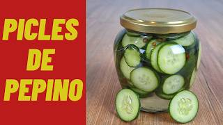 Como fazer PICLES de PEPINO / fácil de fazer