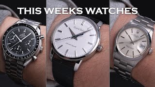 This Weeks Watches - Grand Seiko SBGW253G, Rolex OP Date 15000, Omega Speedmaster &More [Episode 61]