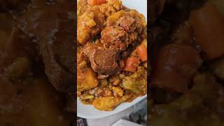 The healthy way to eat Yam Porridge. .make it with Brocoli, carrots, and chunks of beef