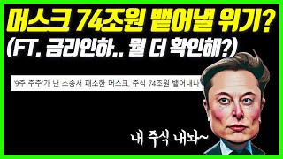 요즘 테슬라 바람 잘 날 없네요.. 일론 머스크 주식보상 프로그램 소송 패배(ft. FOMC 금리 인하.. 뭘 더 확인 한다는 거야?)