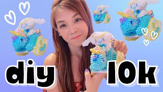 10,000 Subscribers Special: CINNAMOROLL with Rocking Unicorn 3D Perler Tutorial - Part 2/2