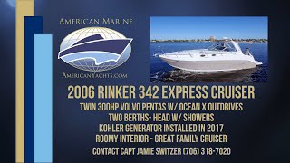 SOLD - 2006 34' Rinker 342 Express Cruiser HD By American Marine Yachts