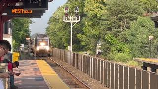 2 NJT trains at Westfield, NJ 8/24/24