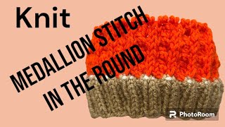 Knit // how to knit the medallion stitch in the round ￼