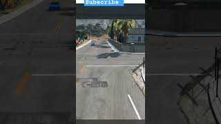 BeamNG Drive Realistic Freeway Crashes #23 #beamng #crashmoment #dangerousovertaking #speedaccident