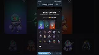 Pixeltap by pixelverse daily combo cards today 9 july