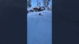 Insane ski cliff #shorts #nature #skiing #cliff #insane