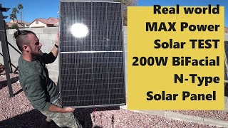 Real WORLD TEST MAX power Winter for a 200w Bifacial Solar Panel by Callsun N-type high efficiency