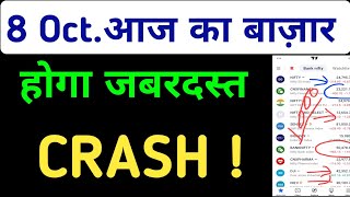 Aaj Ka Market Kaisa Rahega | 8 October 2024 Tuesday Bank Nifty Nifty50 Prediction