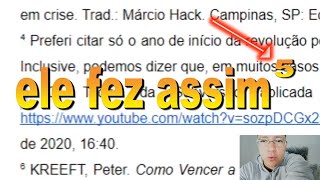 GOOGLE DOCS - como elevar números acima de 3 para fazer notas de rodapé