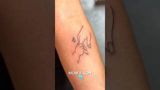 MOM & SON 🩵 #tattoo #mom #momandson #familytattoo #foryou #tattooing #tattooideas #fyptattoo