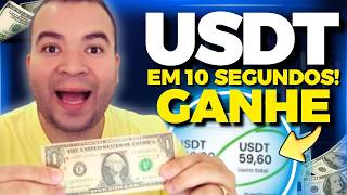 GANHE $15.25 USDT POR CLIQUE EM 10 SEGUNDOS! (NOVO SITE AMERICANO) Como ganhar dinheiro