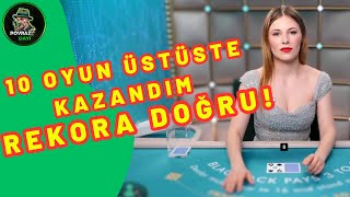 Blackjack Vip Türkçe - 10 Oyun Üst Üste Kazanç Rekoru Kırdım ! - #blackjack #casino #blackjack21