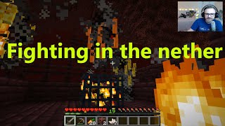 Enter the nether Minecraft (trying not to die)