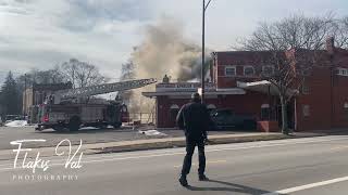 Fire on Corner building of 83rd and Baltimore. Old Tony’s currently SouthChicago African Restaurant