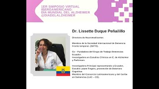 1er Simposio Virtual Iberoamericano Día del Alzheimer 2021- Dra.Lissette Duque Peñailillo, Ecuador.