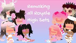 RECREATING ROYALE HIGH SETS in GACHA CLUB!!! (Part 1!) | CozyChloKE | Old