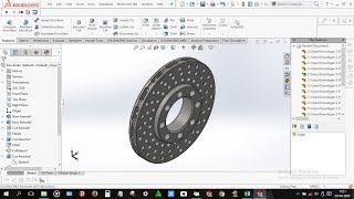 How to design Disc Brake in solidworks