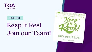 Keep It Real - JOIN OUR TEAM!