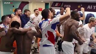 France Dressing Room Celebration After Qualifying to the Quarter Finals Of The 2022 World Cup