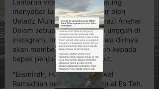 Penjual Esteh yang dihina #gusmiftah diberi hadiah Umroh #gusmiftah #viralvideo #fyp