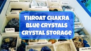 Throat Chakra with Affirmations- Blue Crystals (Crystal Storage)💎