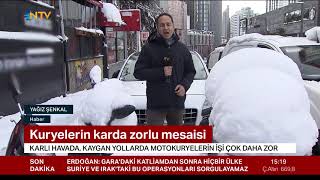 KURYELERİN KARLI HAVADA ZORLUKLARI 15 02 2021 15 BÜLTENİ