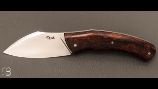 Couteau  "  Lardon  " custom par Frédéric Augé - Bois de fer et RWL-34