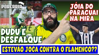 💥DE ÚLTIMA HORA! 🚨 DUDU É DESFALQUE CONTRA O FLAMENGO 🐷 ATACANTE PARAGUAIO NA MIRA 🐷 ESTEVÃO JOGA?