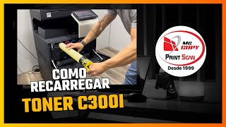 Como recarregar o toner da Konica Minolta c300i c250i c450i. How to refill toner on c300i.