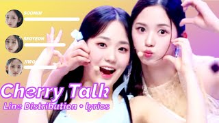 +(KR)ystal Eyes - Cherry Talk (Line Distribution + Color-coded lyrics)