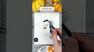 How to Draw a Ghost 👻🎃 | Halloween Tutorial for Watercolor Sketching Beginners