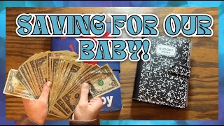 SAVING FOR OUR BABY!  Stuffing his L-Bucks & Savings Binder!!!