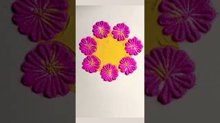 #flowerrangoli #easy #simplerangoli #youtubeshorts