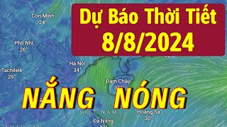 Dự báo thời tiết hôm nay và ngày mai 8/8/2024 - Cập nhật thời tiết mới nhất