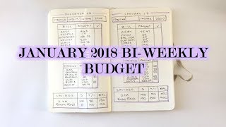 January 2018 Bi-Weekly Budget || BULLET JOURNAL