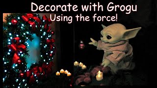 Grogu Using the Force to Decorate  - Baby Yoda